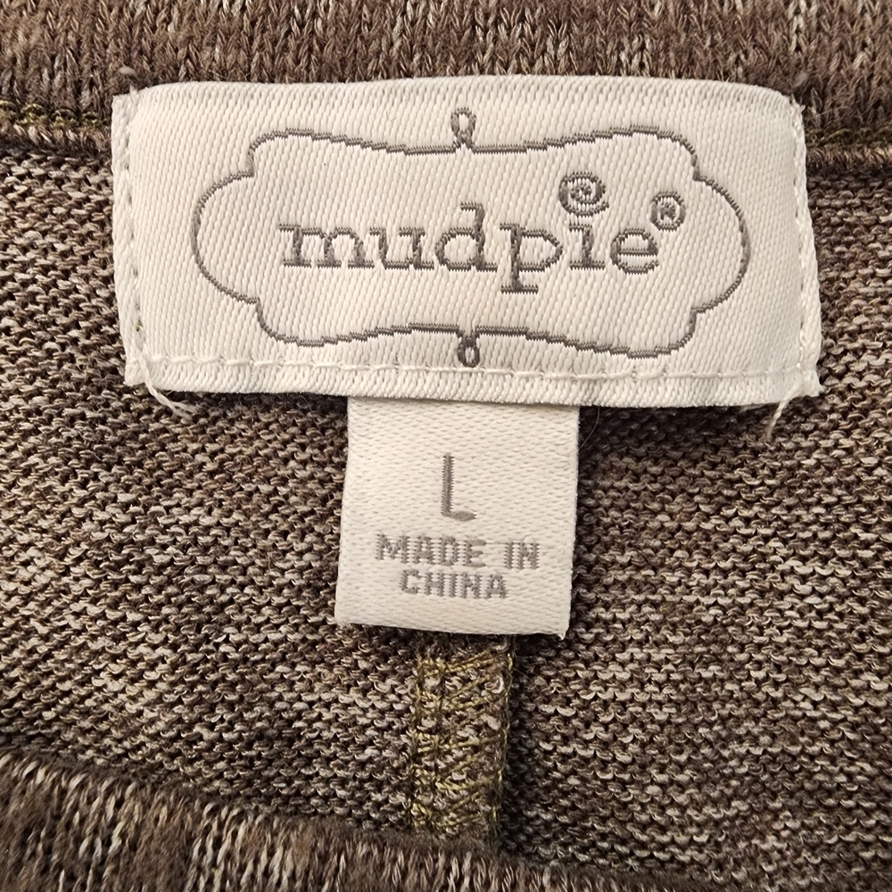 Mud Pie Gray Long Sleeve Tie Front Blouse - Picture 3 of 7